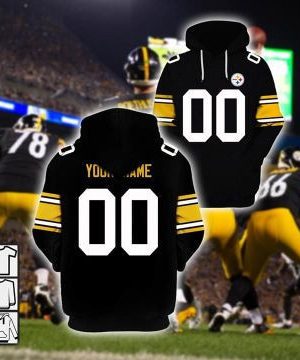 Pittsburgh Steelers Custom Name and Number Hoodie Genxprint