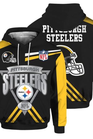 Pittsburgh Steelers Logo V2 NFL Football Team Hoodie Genxprint