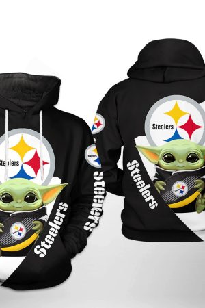 Pittsburgh Steelers NFL Baby Yoda Hoodie Zip Hoodie Genxprint