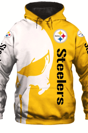 Pittsburgh Steelers Punisher NFL Unisex 3D Hoodie Genxprint
