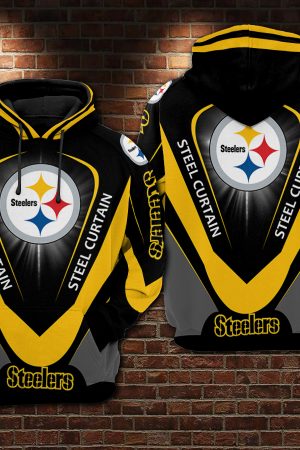 Pittsburgh Steelers Steel Curtain NFL Football Team Hoodie Genxprint