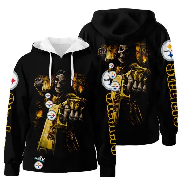 Pittsburgh Steelers Undead With Guns Limited Edition 3D All Over Print Hoodie Zip-Up Hoodie Genxprint