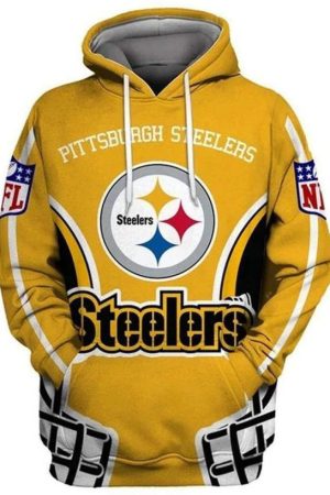 Pittsburgh Steelers Yellow Hoodie Genxprint