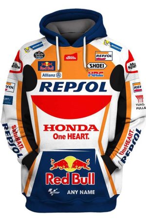 Red Bull Repsol Honda Personalized All Over Print Hoodie Zip Hoodie Genxprint
