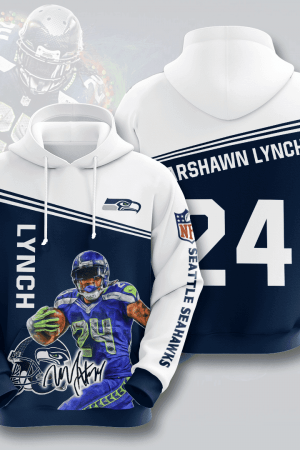 SEATTLE SEAHAWKS Marshawn Lynch Hoodie Genxprint