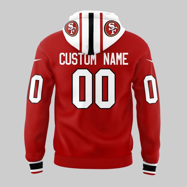 San Francisco 49ers Custom Name And Number 3D Hoodie Genxprint - Image 3