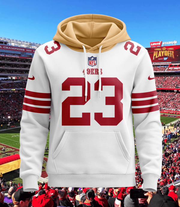 San Francisco 49ers Personalized Name And Number NFL 3D Hoodie Style Genxprint - Image 2
