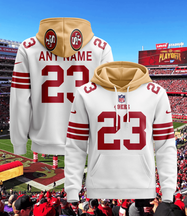 San Francisco 49ers Personalized Name And Number NFL 3D Hoodie Style Genxprint