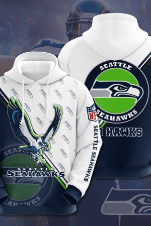 Seattle Seahawks Logo NFL Football Team Hoodie Genxprint