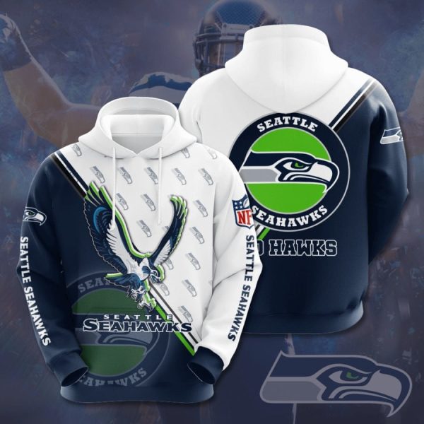 Seattle Seahawks Logo NFL Football Team Hoodie Genxprint