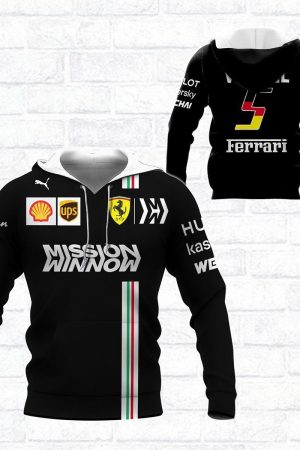 Sebastian Vettel Ferrari Racing Car F1 7k981 Fan Gift 3d Zip Hoodie Ii Genxprint