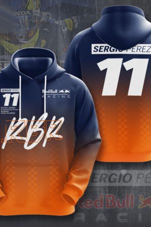 Sergio Perez 11 Red Bull Racing Team All Over Print Hoodie Zip Hoodie Genxprint