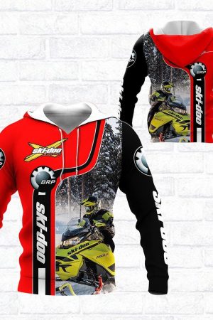 Ski-doo Racing Team 7k802 Fan Gift 3d Zip Hoodie Ii Genxprint