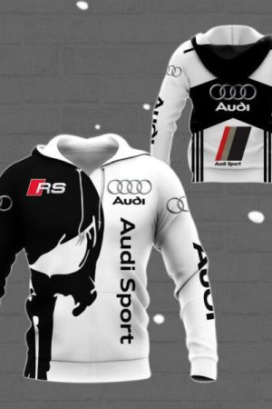 Skull Audi Sport Luxury Car 8k313 Fan Gift 3d Zip Hoodie Ii0 Genxprint