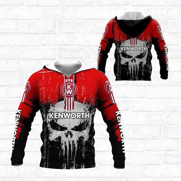 Skull Kenworth Trucks Racing Team 7k859 Fan Gift 3d Zip Hoodie Ii Genxprint