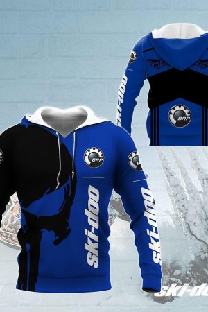 Skull Ski-doo Racing Team 7k756 Fan Gift Zip Hoodie Ii Genxprint