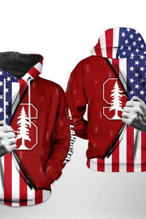 Stanford Cardinals NCAA US Flag Hoodie Genxprint