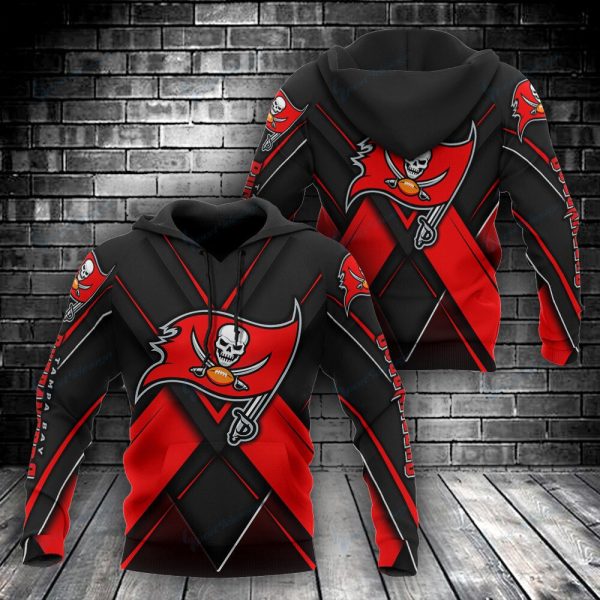 Tampa Bay Buccaneers Black NFL Football Team Hoodie Genxprint