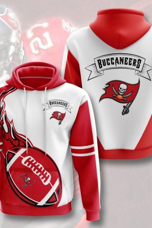 Tampa Bay Buccaneers Red White V1 NFL Football Team Hoodie Genxprint