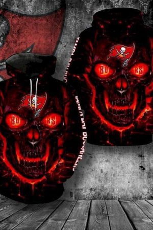 Tampa Bay Buccaneers Skull Full Hoodie Genxprint