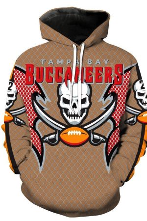 Tampa Bay Buccaneers Skull Hoodie Genxprint