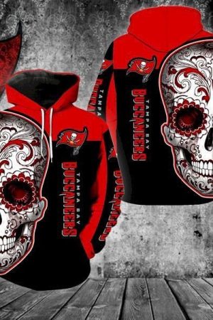 Tampa Bay Buccaneers Skull Hoodie Genxprint