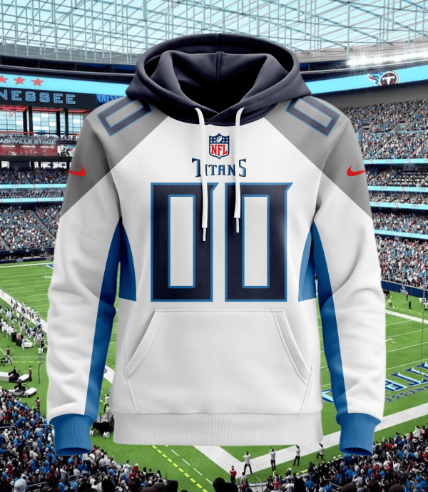 Tennessee Titans Custom Name And Number 3D Hoodie Style Genxprint - Image 2