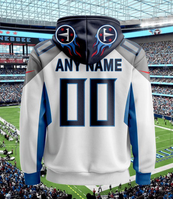 Tennessee Titans Custom Name And Number 3D Hoodie Style Genxprint - Image 3