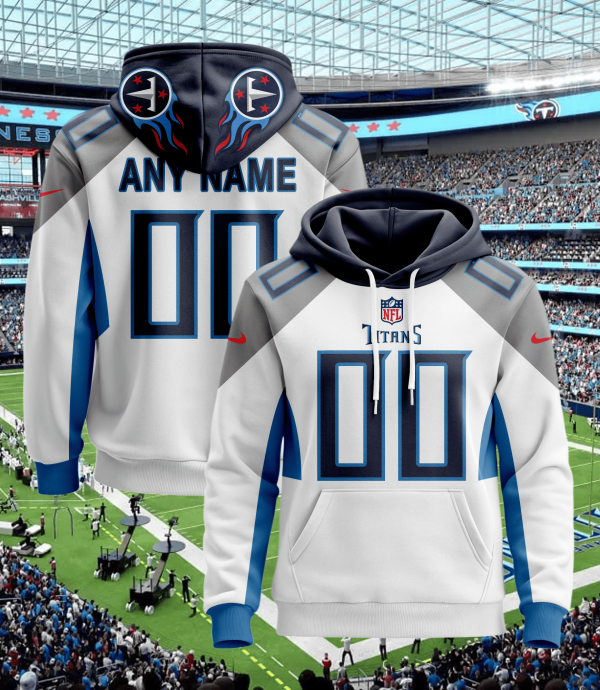 Tennessee Titans Custom Name And Number 3D Hoodie Style Genxprint