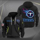 Tennessee Titans Logo NFL Quarter Zip Hoodie Style Genxprint