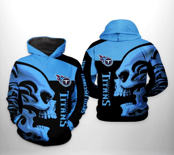Tennessee Titans NFL Skull Hoodie Zip Hoodie Genxprint