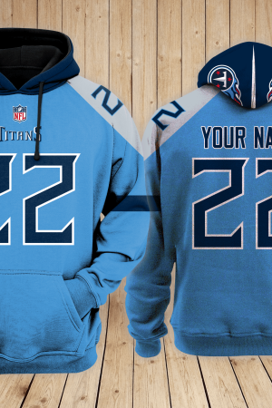 Tennessee Titans Personalized Name And Number NFL 3D Hoodie Style Genxprint