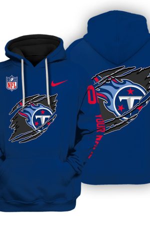 Tennessee Titans Scratch Logo NFL 3D Hoodie Style Genxprint