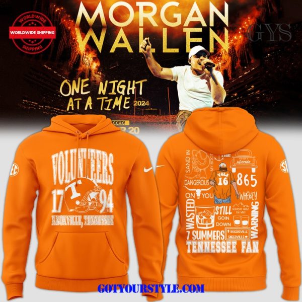 Tennessee Volunteers Morgan Wallen 2024 Limited Orange Hoodie Genxprint