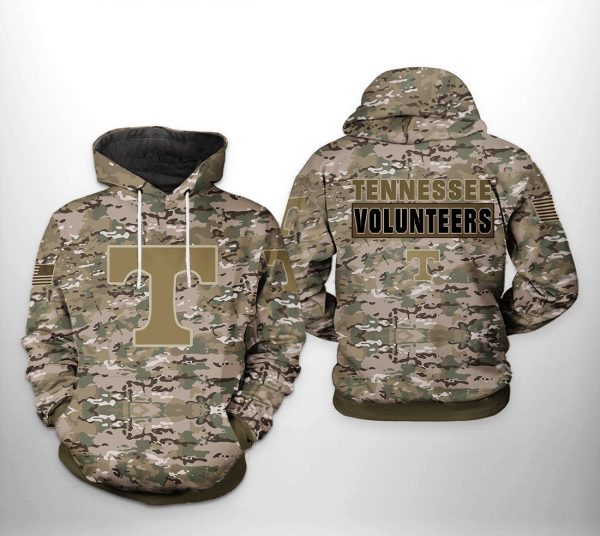 Tennessee Volunteers NCAA Camo Veteran Hoodie Genxprint