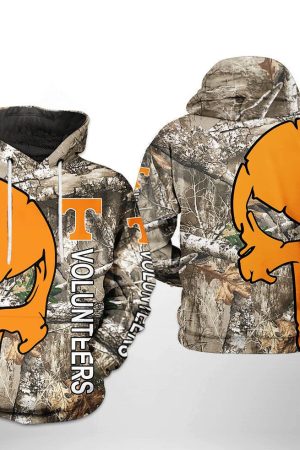 Tennessee Volunteers NCAA Camo Veteran Hunting Hoodie Genxprint