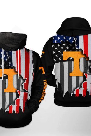 Tennessee Volunteers NCAA US Flag Hoodie Genxprint