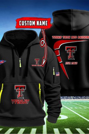 Texas Tech Red Raiders Quarter Zip Hoodie Genxprint