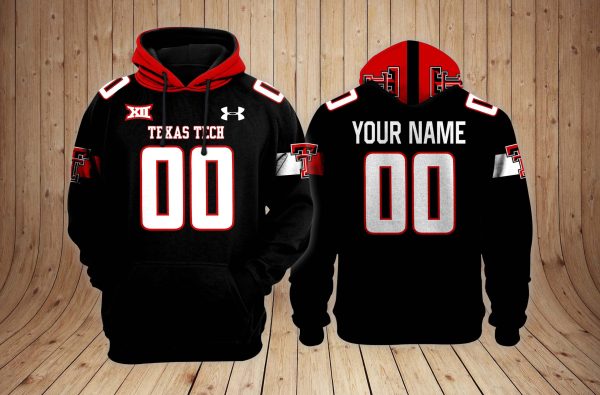 Texas Tech Red – TTU NCAA Custom 3D Hoodie PT Genxprint