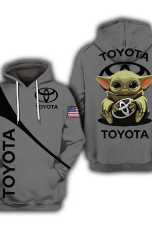 The Mandalorian Baby Yoda Holding Toyota Hoodie Genxprint