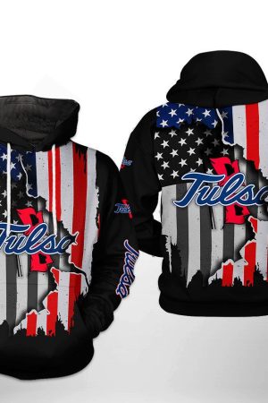 Tulsa Golden Hurricane NCAA US Flag Hoodie Genxprint