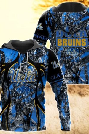 UCLA Camo Hunting 3D printed Sweatshirt Hoodie Zipped Hoodie Genxprint