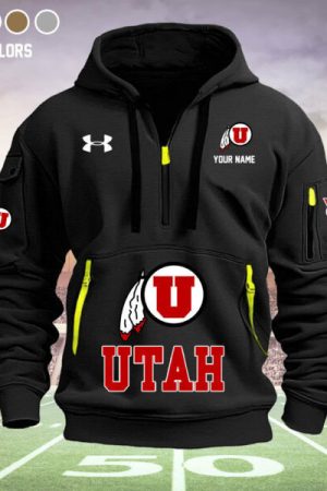 Utah State Aggies Quarter Zip Hoodie Style Genxprint