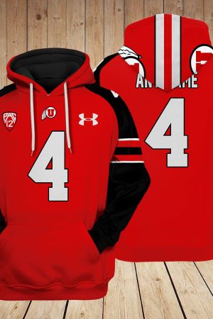 Utah Utes Football Custom 3D printed Sweatshirt Hoodie Zipped Hoodie Genxprint