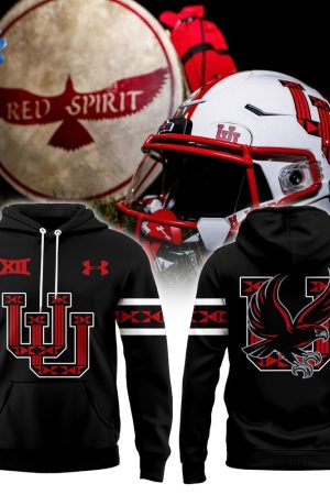 Utah Utes Red Spirit Black Hoodie Genxprint