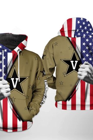 Vanderbilt Commodores NCAA US Flag Hoodie Genxprint