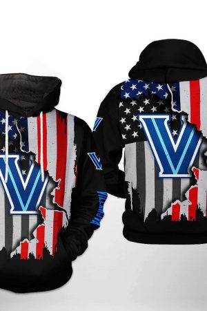 Villanova Wildcats NCAA US Flag Hoodie Genxprint