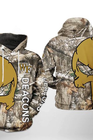 Wake Forest Demon Deacons NCAA Camo Veteran Hunting Hoodie Genxprint