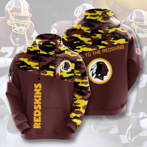 Washington Commanders Army Camo V1 NFL Football Team Hoodie Genxprint
