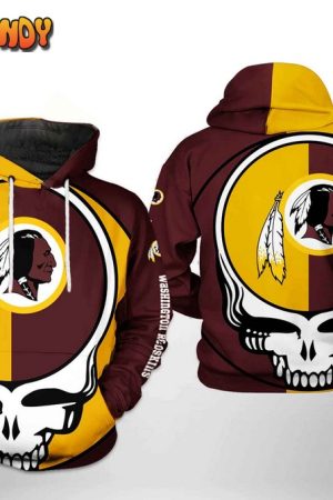 Washington Commanders Grateful Death NFL Football Team Hoodie Genxprint